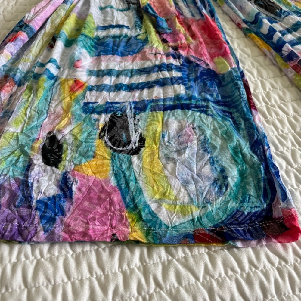 Vibrant Multicolor Wide Leg Jumpsuit - Picture 3 of 16